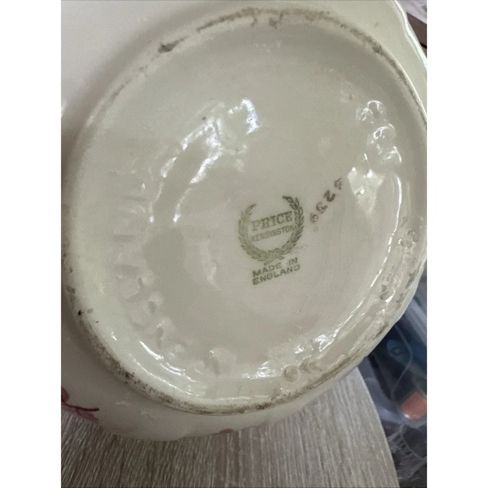Vintage English Price Kensington Pink Floral Decorative Serving Bowl